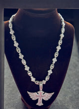 Load image into Gallery viewer, Wings of Faith Cross + Infinity Eye Link Chain (18”)