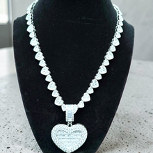 Load image into Gallery viewer, Iced Heart Locket Treasure Necklace