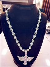 Load image into Gallery viewer, Wings of Faith Cross + Infinity Eye Link Chain (18”)