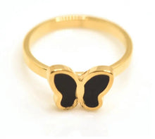 Load image into Gallery viewer, Gold Stainless Steel Butterfly Ring&quot;

