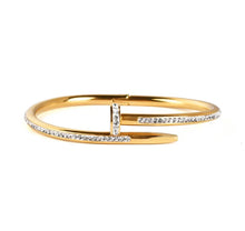 Load image into Gallery viewer, Nail Bracelet in Silver and Gold

