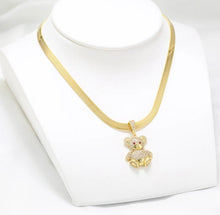 Load image into Gallery viewer, Stainless steel women necklaces Cute mini bear
