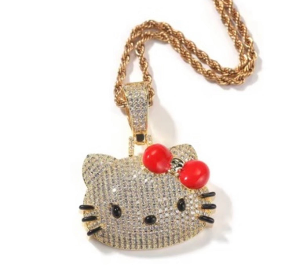 Hello Kitty, gold necklace