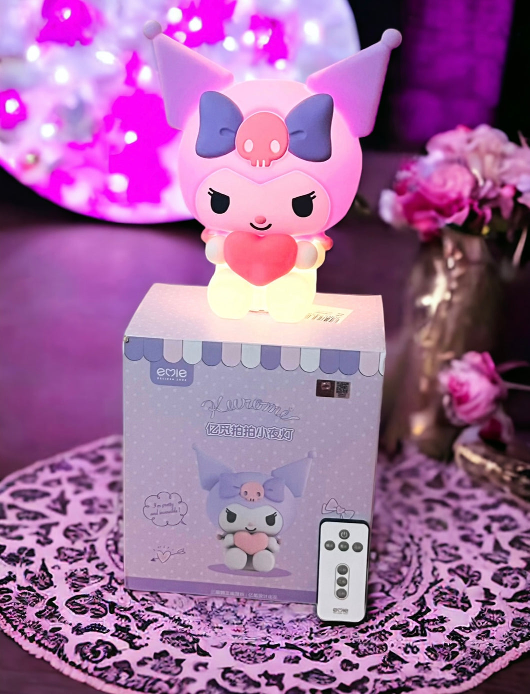 Kuromi night lamp with remote control
