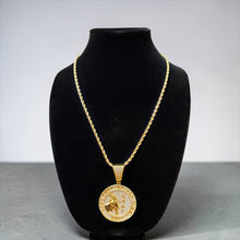 Load image into Gallery viewer, Iced GOAT Medallion Pendant with Rope or Figaro Chain Gift for Him
