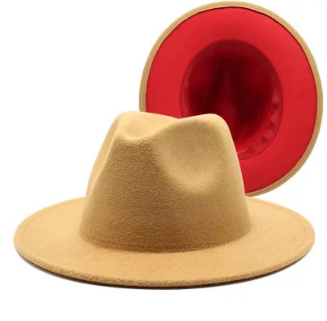 Caramel red bottom fedora