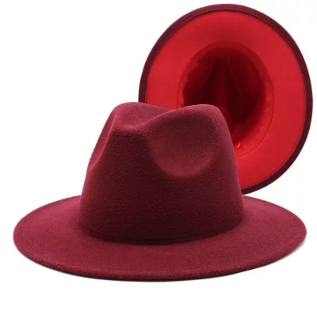 Burgundy Fedora
