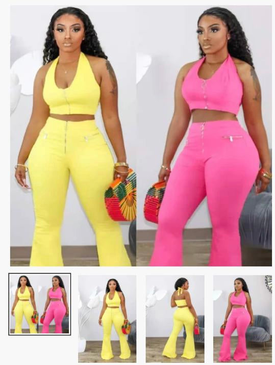 2 Piece Holter and Pants Set