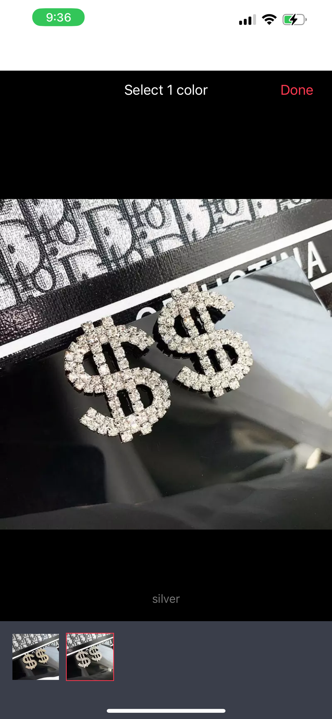 Bling Dollar Earrings
