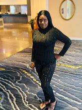 Load image into Gallery viewer, Casual Sexy Holy High Collar Trouser Set
