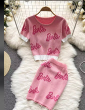 Load image into Gallery viewer, Barbie two -piece skirt set
